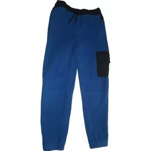 Athletic Works Boys Polar Fleece Jogger Pants Drawstring Sportwear Blue XL B001